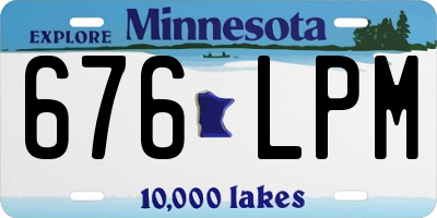 MN license plate 676LPM