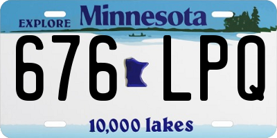 MN license plate 676LPQ