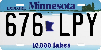 MN license plate 676LPY