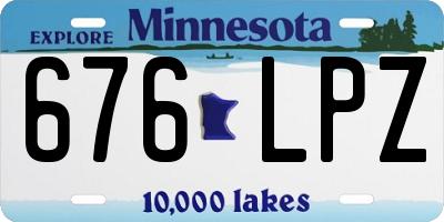 MN license plate 676LPZ
