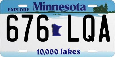 MN license plate 676LQA