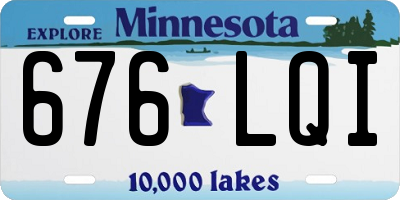 MN license plate 676LQI