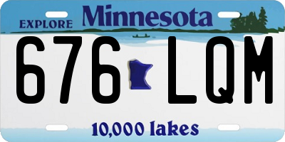 MN license plate 676LQM