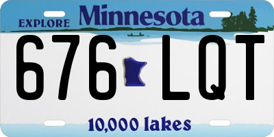 MN license plate 676LQT