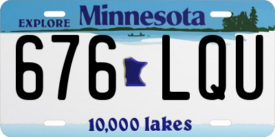 MN license plate 676LQU