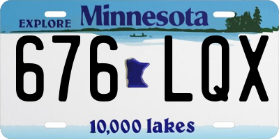 MN license plate 676LQX
