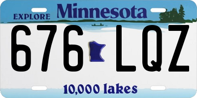 MN license plate 676LQZ