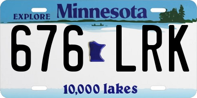 MN license plate 676LRK