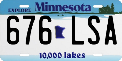 MN license plate 676LSA