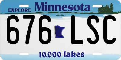 MN license plate 676LSC