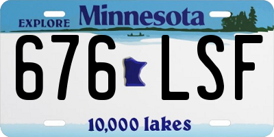 MN license plate 676LSF