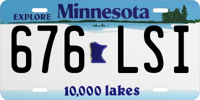 MN license plate 676LSI
