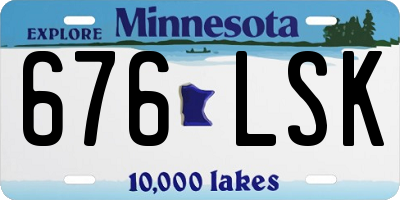 MN license plate 676LSK