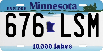 MN license plate 676LSM