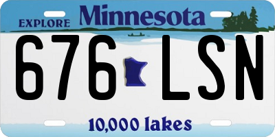 MN license plate 676LSN