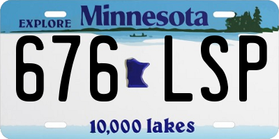 MN license plate 676LSP