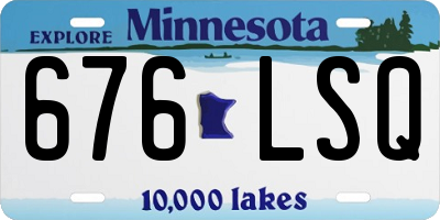 MN license plate 676LSQ