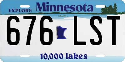 MN license plate 676LST