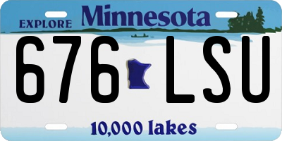 MN license plate 676LSU