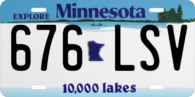 MN license plate 676LSV