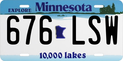 MN license plate 676LSW