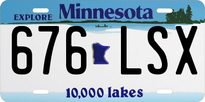 MN license plate 676LSX