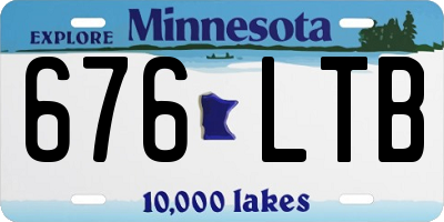 MN license plate 676LTB