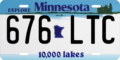 MN license plate 676LTC