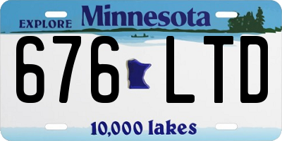 MN license plate 676LTD