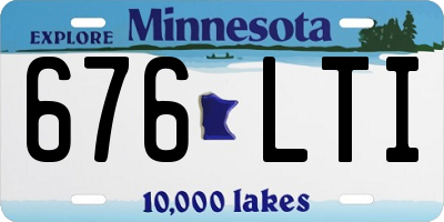 MN license plate 676LTI