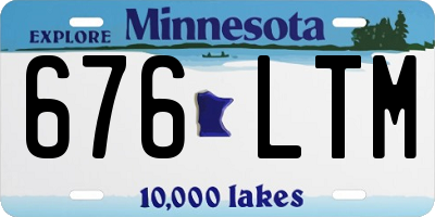 MN license plate 676LTM