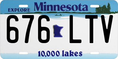MN license plate 676LTV