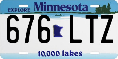 MN license plate 676LTZ