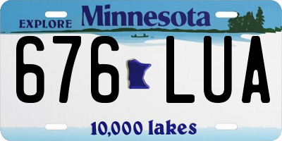 MN license plate 676LUA