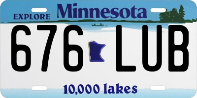 MN license plate 676LUB