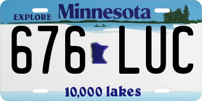MN license plate 676LUC
