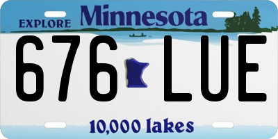 MN license plate 676LUE