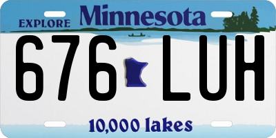 MN license plate 676LUH