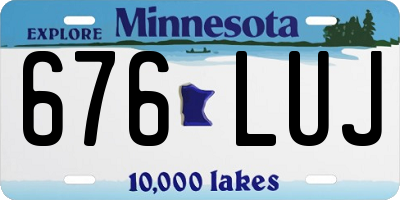 MN license plate 676LUJ