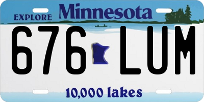MN license plate 676LUM