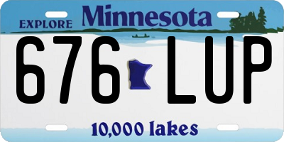 MN license plate 676LUP