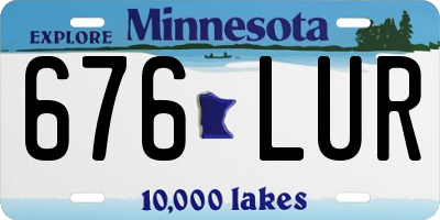 MN license plate 676LUR