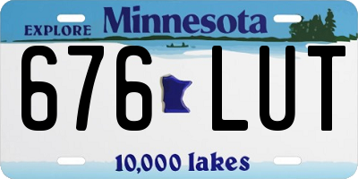MN license plate 676LUT