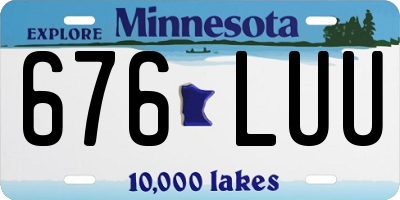 MN license plate 676LUU