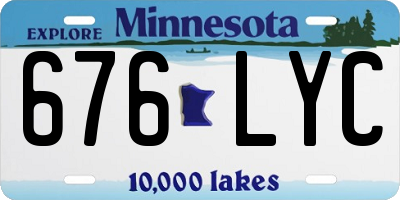 MN license plate 676LYC