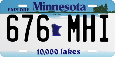 MN license plate 676MHI