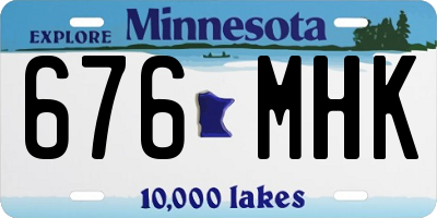 MN license plate 676MHK