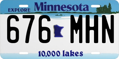 MN license plate 676MHN