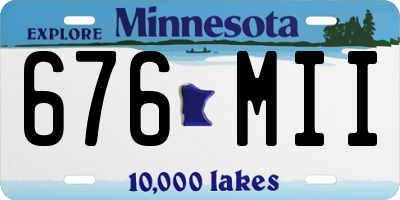 MN license plate 676MII