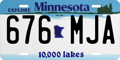 MN license plate 676MJA